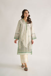 DC-0446 L-GREEN EMBROIDERED KURTA